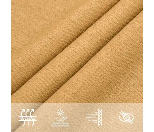 Saulessargs, 160 G/M², Taisnstūra, Smilšu Krāsa, 2X4,5 M, Hdpe Vidaxl