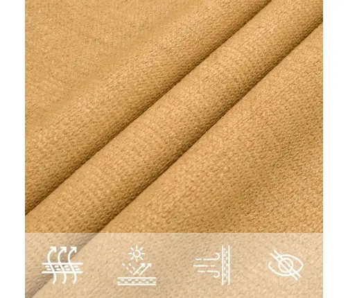 Saulessargs, 160 G/M², Taisnstūra, Smilšu Krāsa, 2,5X3,5M, Hdpe Vidaxl
