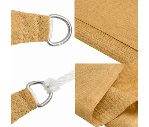Saulessargs, 160 G/M², Taisnstūra, Smilšu Krāsa, 3,5X4,5M, Hdpe Vidaxl