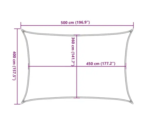 Saulessargs, 160 G/M², Taisnstūra, Smilšu Krāsa, 4X5 M, Hdpe Vidaxl