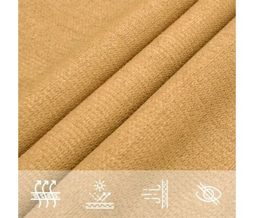 Saulessargs, 160 G/M², Taisnstūra, Smilšu Krāsa, 4X6 M, Hdpe Vidaxl