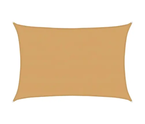 Saulessargs, 160 G/M², Taisnstūra, Smilšu Krāsa, 5X7 M, Hdpe Vidaxl