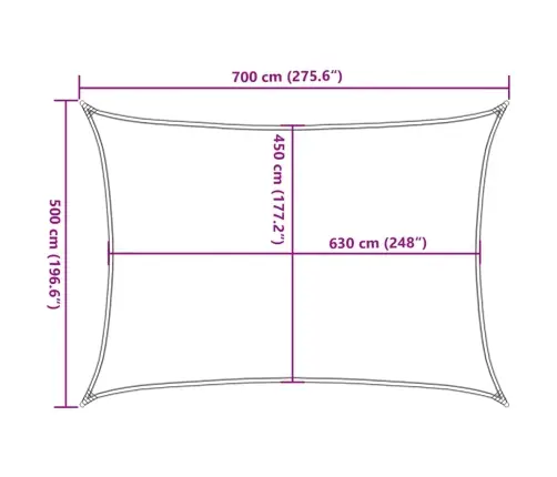 Saulessargs, 160 G/M², Taisnstūra, Smilšu Krāsa, 5X7 M, Hdpe Vidaxl