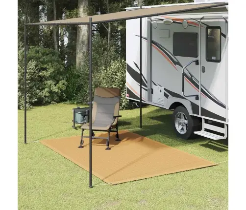 Palapinės Kilimėlis, Smėlio Spalvos, 250X200cm Hdpe