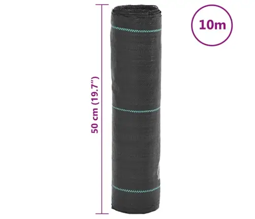 Augsnes Pārsegs, Melns, 0,5X10 M, Pp Vidaxl