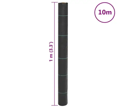 Augsnes Pārsegs, Melns, 1X10 M, Pp Vidaxl