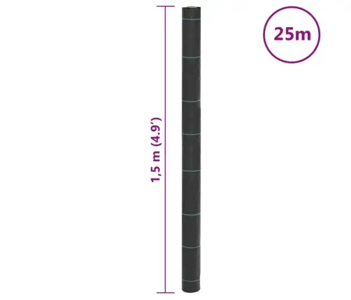 Umbrohumatt, Must, 1,5 X 25 M, Pp