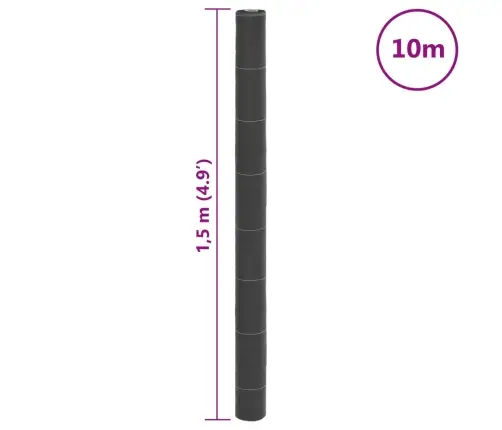 Augsnes Pārsegs, Melns, 1,5X10 M, Pp Vidaxl