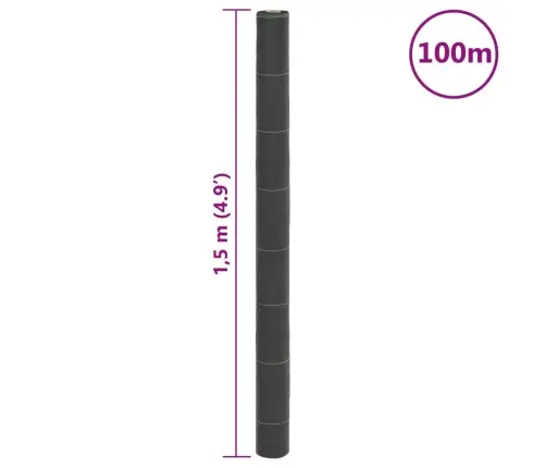 Augsnes Pārsegs, Melns, 1,5X100 M, Pp Vidaxl