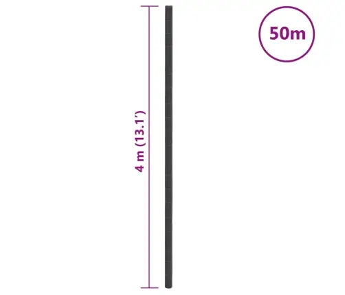 Augsnes Pārsegs, Melns, 4X50 M, Pp Vidaxl