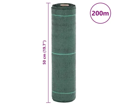 Augsnes Pārsegs, Zaļš, 0,5X200 M, Pp Vidaxl