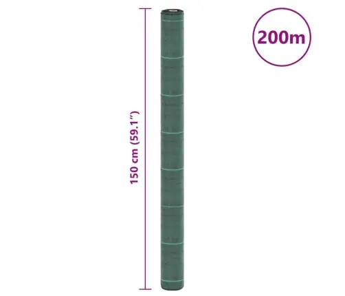 Augsnes Pārsegs, Zaļš, 1,5X200 M, Pp Vidaxl