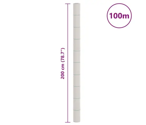 Augsnes Pārsegs, Balts, 2X100 M, Pp Vidaxl