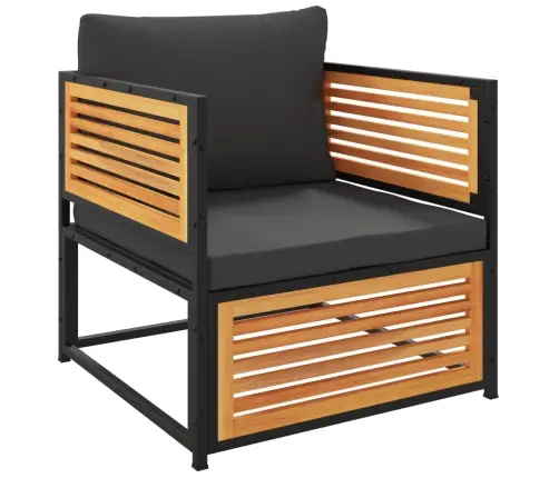 6-Osaline Aiamööbli Komplekt Patjadega, Akaatsiapuit