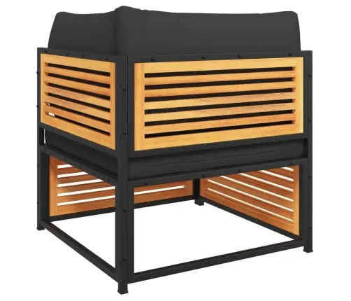 6-Osaline Aiamööbli Komplekt Patjadega, Akaatsiapuit