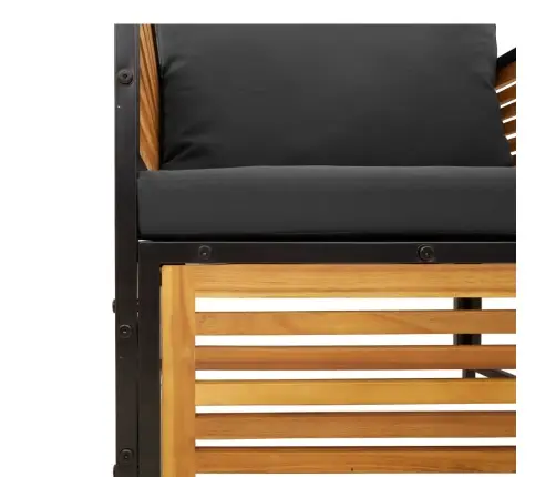 6-Osaline Aiamööbli Komplekt Patjadega, Akaatsiapuit
