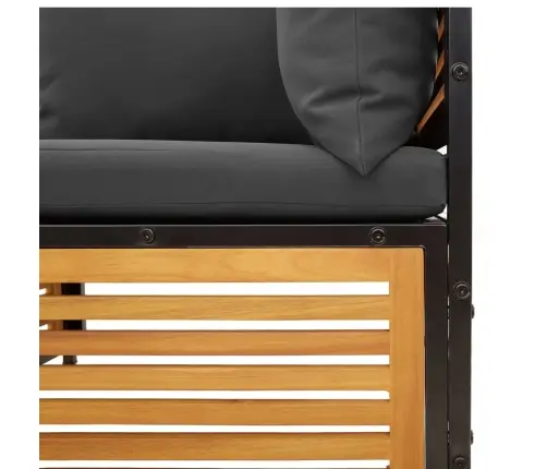 4-Daļīgs Dārza Atpūtas Mēbeļu Komplekts Ar Matračiem, Akācija Vidaxl