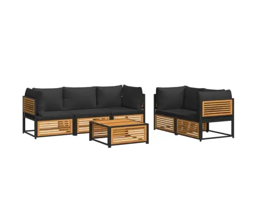 6-Daļīgs Dārza Atpūtas Mēbeļu Komplekts Ar Matračiem, Akācija Vidaxl