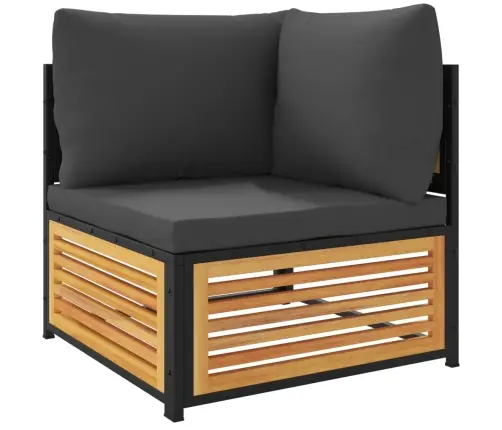 9-Daļīgs Dārza Atpūtas Mēbeļu Komplekts Ar Matračiem, Akācija Vidaxl