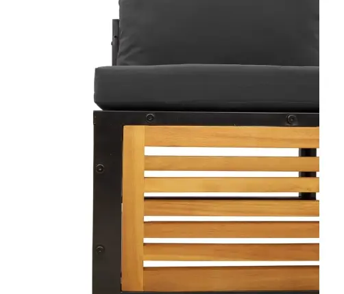 9-Daļīgs Dārza Atpūtas Mēbeļu Komplekts Ar Matračiem, Akācija Vidaxl