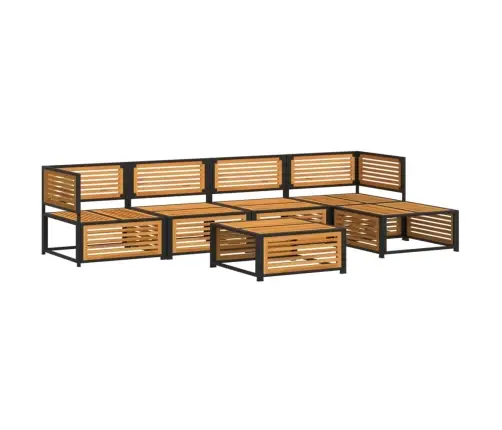 6-Daļīgs Dārza Atpūtas Mēbeļu Komplekts Ar Matračiem, Akācija Vidaxl