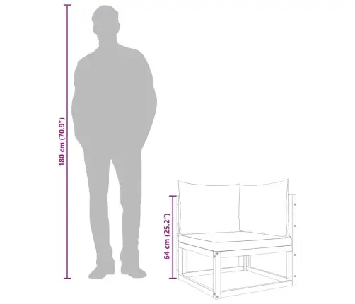 Sodo Sofos Komplektas Su Pagalvėmis, 6 Dalių, Akacijos Masyvas