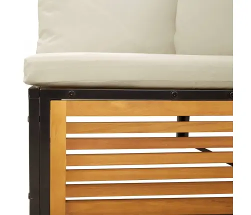 4-Daļīgs Dārza Atpūtas Mēbeļu Komplekts Ar Matračiem, Akācija Vidaxl