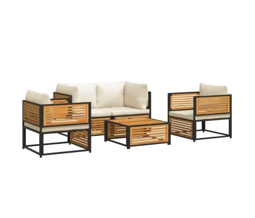 Sodo Komplektas Su Pagalvėlėmis, 5 Dalių, Akacijos Masyvas