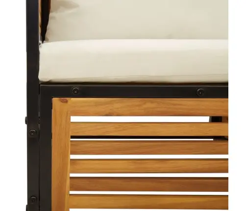 12-Daļīgs Dārza Dīvānu Komplekts Ar Matračiem, Akācija Vidaxl