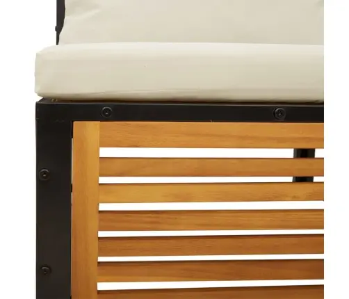 7-Daļīgs Dārza Dīvānu Komplekts Ar Matračiem, Akācija Vidaxl