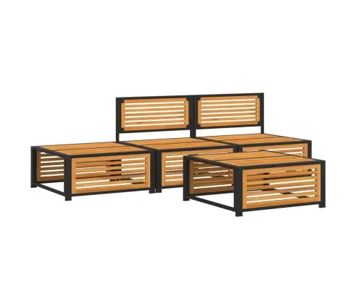 4-Daļīgs Dārza Atpūtas Mēbeļu Komplekts Ar Matračiem, Akācija Vidaxl 4-Daļīgs Dārza Atpūtas Mēbeļu Komplekts Ar Matračiem, Akācija Vidaxl