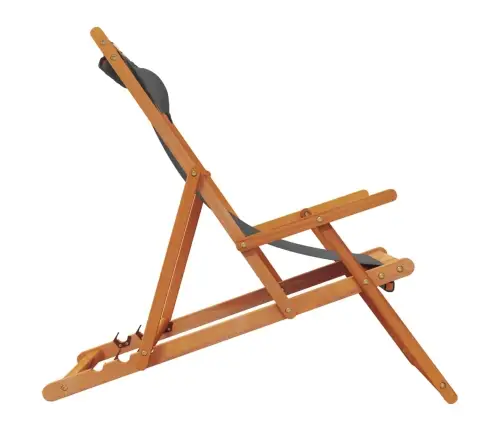 Salokāmi Pludmales Krēsli, 2 Gab., Pelēks Audums Vidaxl