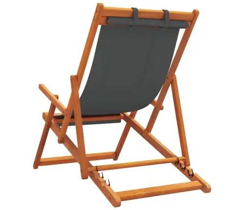 Salokāmi Pludmales Krēsli, 2 Gab., Pelēks Audums Vidaxl