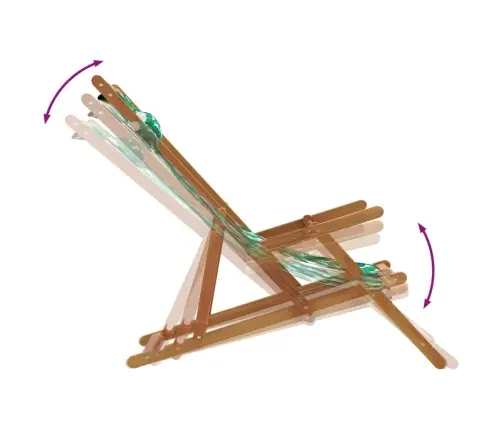 Salokāmi Pludmales Krēsli, 2 Gab., Audums Un Priedes Masīvkoks Vidaxl