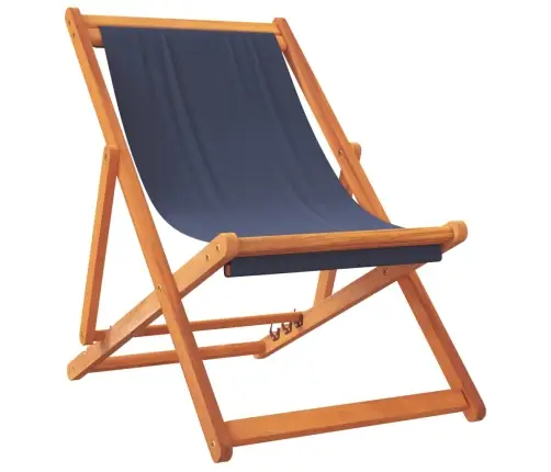 Salokāmi Pludmales Krēsli, 2 Gab., Zils Audums Vidaxl