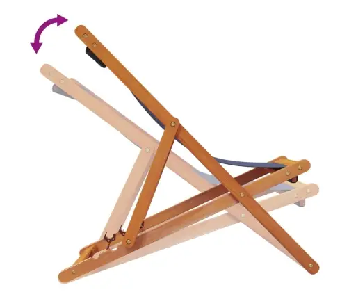 Salokāmi Pludmales Krēsli, 2 Gab., Zils Audums Vidaxl