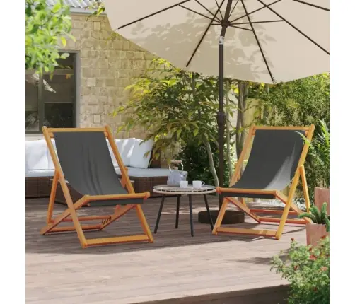 Kokkupandavad Rannatoolid, 2 Tk, Hall Kangas Kokkupandavad Rannatoolid, 2 Tk, Hall Kangas