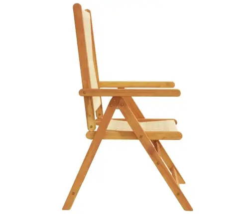 Dārza Krēsli, 8 Gab., Regulējami, Bēši, Akācijas Masīvkoks Vidaxl