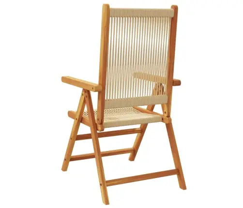 Dārza Krēsli, 8 Gab., Regulējami, Bēši, Akācijas Masīvkoks Vidaxl