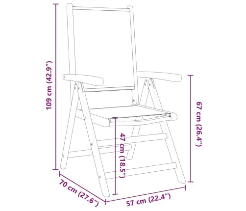 Atgāžami Dārza Krēsli, 6 Gab., Pelēkbrūns, Audums Un Masīvkoks Vidaxl