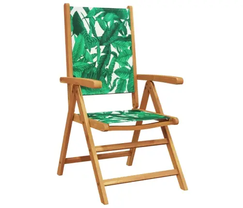 Atgāžami Dārza Krēsli, 4 Gab., Zaļš, Audums Un Masīvkoks Vidaxl