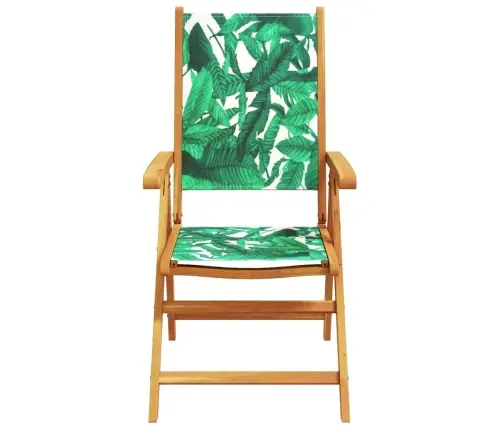 Atgāžami Dārza Krēsli, 4 Gab., Zaļš, Audums Un Masīvkoks Vidaxl