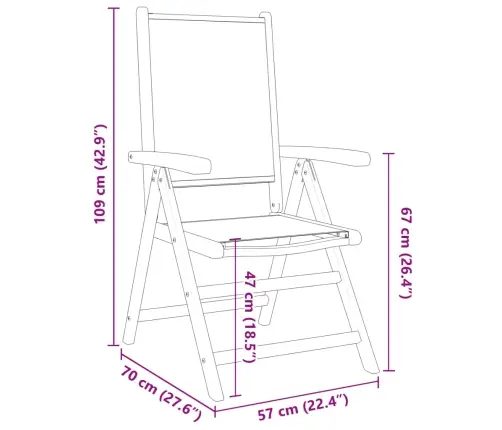 Atgāžami Dārza Krēsli, 4 Gab., Zaļš, Audums Un Masīvkoks Vidaxl
