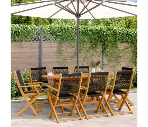 Kokkupandavad Aiatoolid 8 Tk, Must, Akaatsiapuit