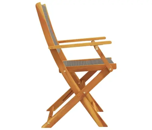 Saliekami Dārza Krēsli, 8 Gab., Pelēki, Akācijas Masīvkoks Vidaxl