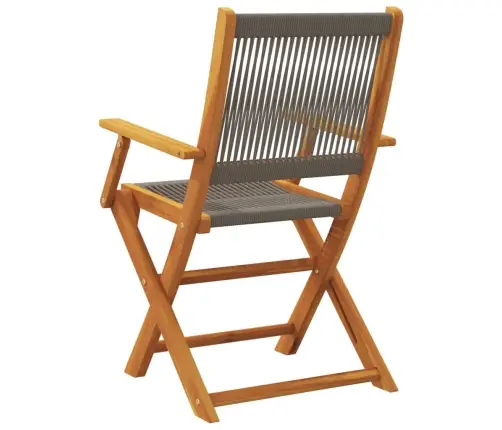 Saliekami Dārza Krēsli, 8 Gab., Pelēki, Akācijas Masīvkoks Vidaxl