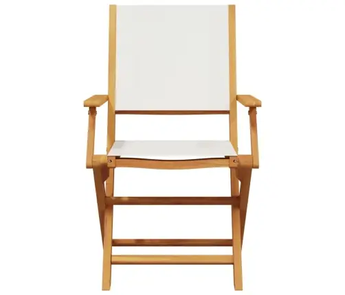 Salokāmi Dārza Krēsli, 8 Gab., Krēmbalts Audums Un Masīvkoks Vidaxl