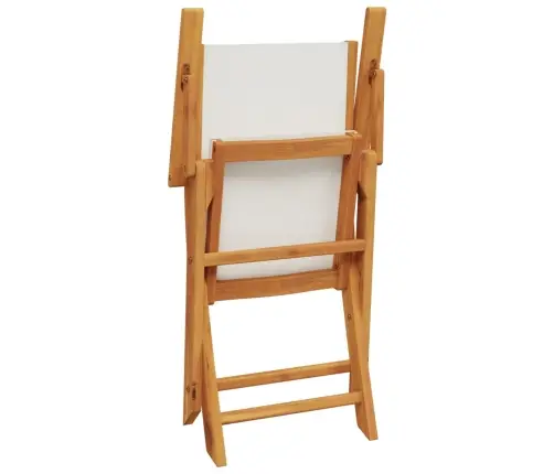 Salokāmi Dārza Krēsli, 8 Gab., Krēmbalts Audums Un Masīvkoks Vidaxl