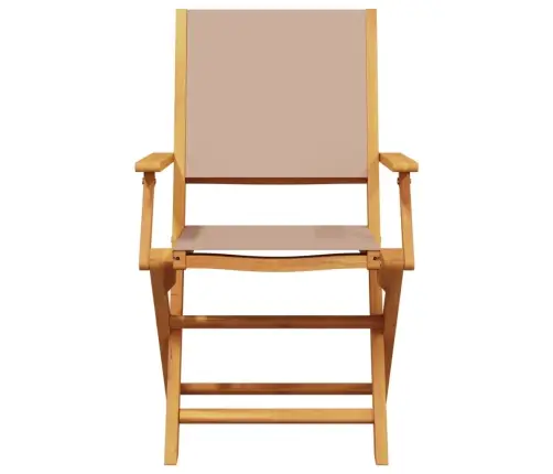 Salokāmi Dārza Krēsli, 6 Gab., Pelēkbrūns, Audums Un Masīvkoks Vidaxl