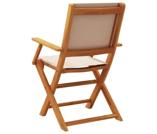 Salokāmi Dārza Krēsli, 6 Gab., Pelēkbrūns, Audums Un Masīvkoks Vidaxl